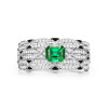 RichandRare-RARE-GREEN TOURMALINE, ONYX AND DIAMOND BANGLE